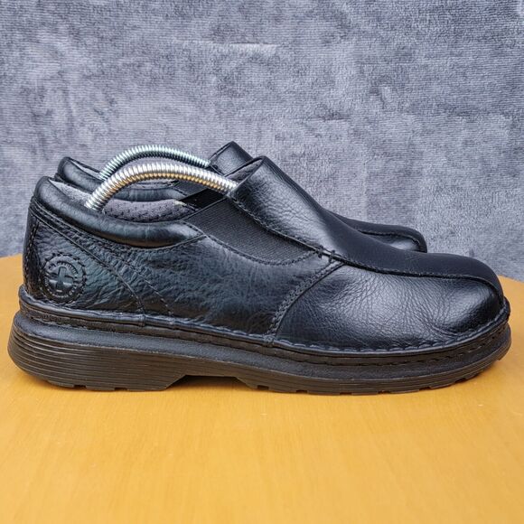 Dr Martens Tevin Shoes Men's Size 9 M Black Leather Air Cushion Elastic Slip-On - Picture 3 of 16